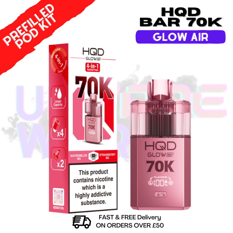 HQD 70K Glow Air 70000 Puffs Prefilled Pod Kit