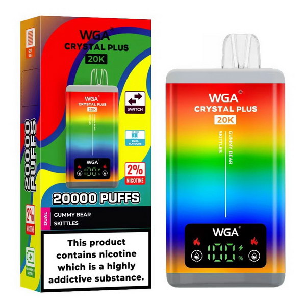 WGA Crystal Plus 20000 Vape 2-in-1 Rechargeable