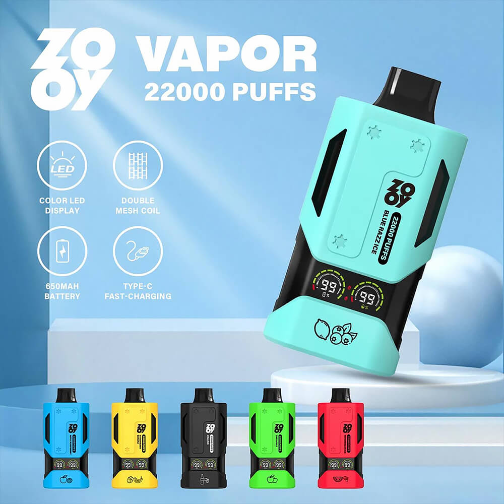 ZOOY Vapor 22000 PUFF Disposable Vape In Sales