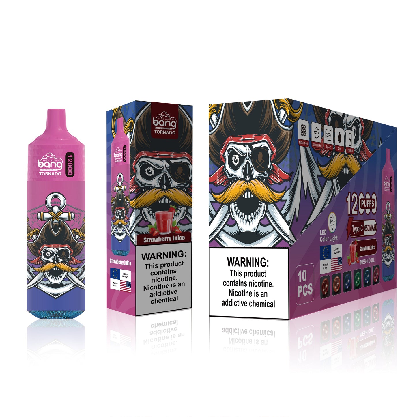 BangKing 12000 Puffs Smart Full Screen Turn Ice 30ML 10ML  850mah Wholesale Disposable Vape Puff 12k Prefilled Pod  22 Flavors
