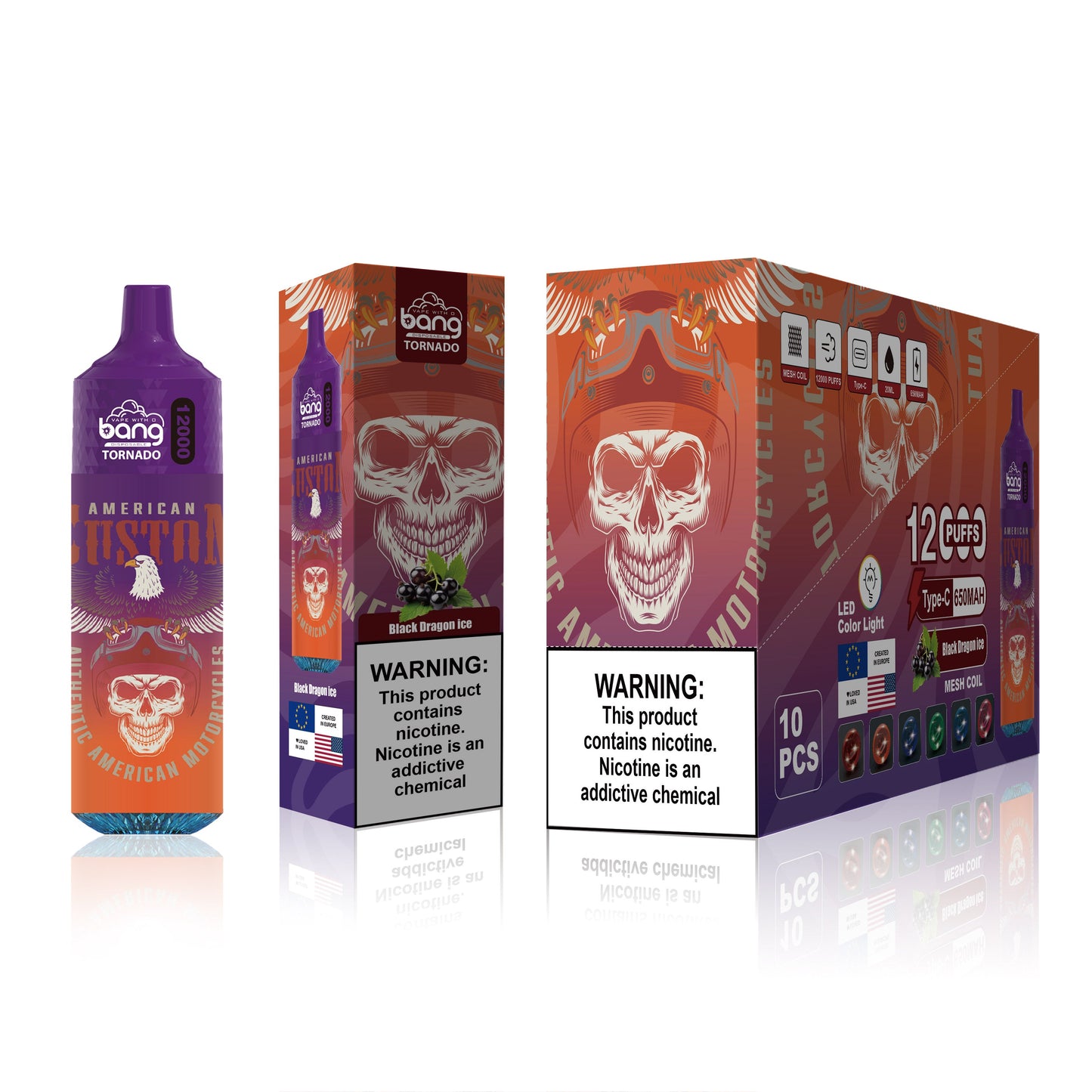 BangKing 12000 Puffs Smart Full Screen Turn Ice 30ML 10ML  850mah Wholesale Disposable Vape Puff 12k Prefilled Pod  22 Flavors