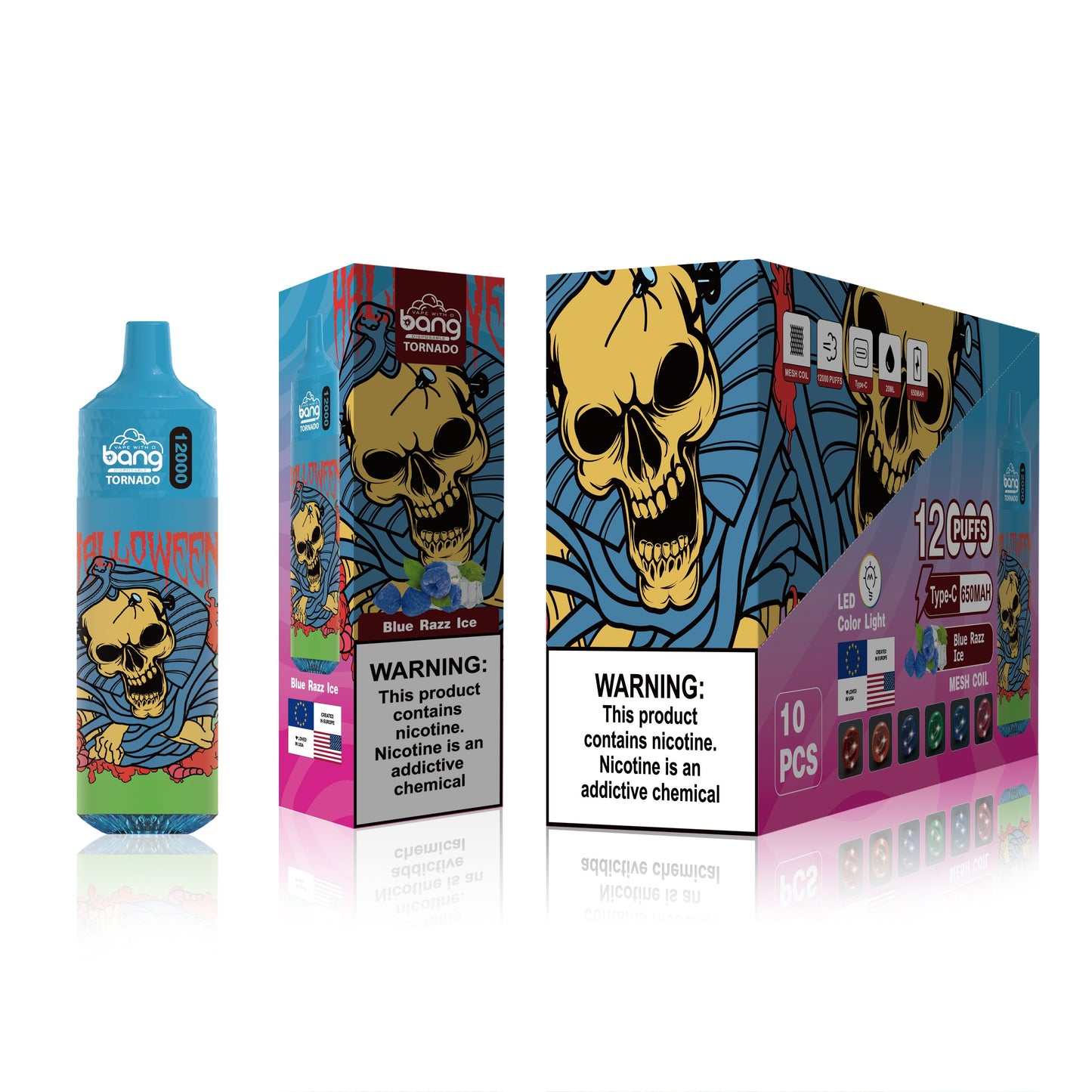 BangKing 12000 Puffs Smart Full Screen Turn Ice 30ML 10ML  850mah Wholesale Disposable Vape Puff 12k Prefilled Pod  22 Flavors