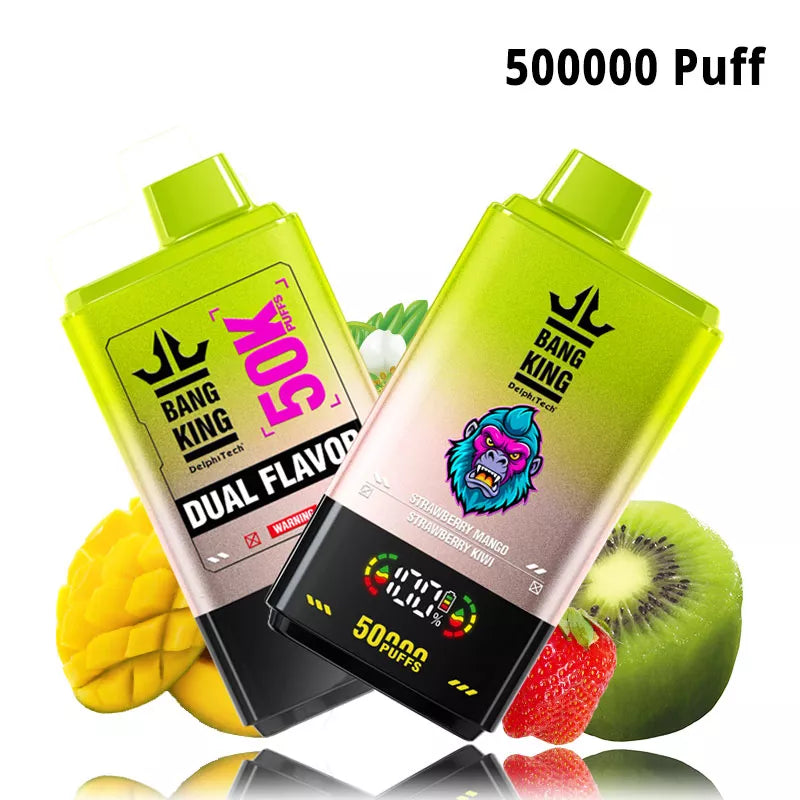 Bang King 50000 Puff 50K Dual Flavors Disposable vape-850mAh Battery. 50ml E-liquid. Multiple Nicotine 12 Flavors