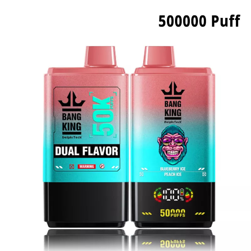 Bang King 50000 Puff 50K Dual Flavors Disposable vape-850mAh Battery. 50ml E-liquid. Multiple Nicotine 12 Flavors