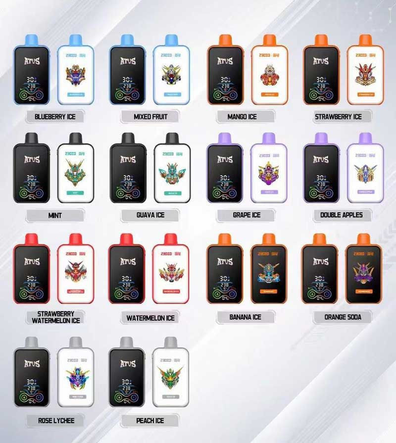 ATVS Mecha 25000 Puffs Disposable Vape Wholesale-1000mAh. 20ml E-liquid.Multiple Nicotine 14 Flavors