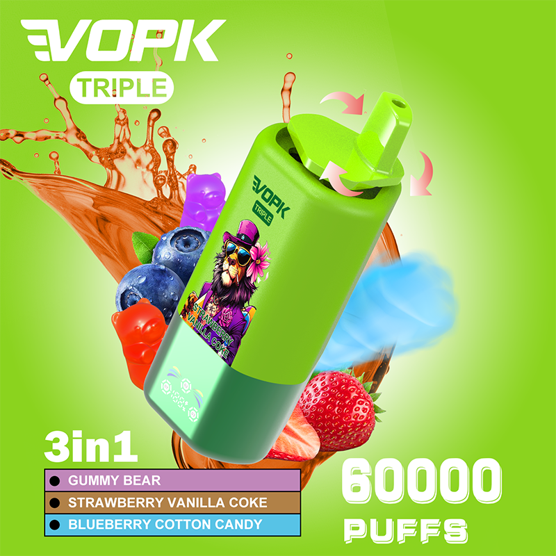 VOPK 3in1 Einweg-E-Zigarette für 60.000 Züge (Großhandel) 