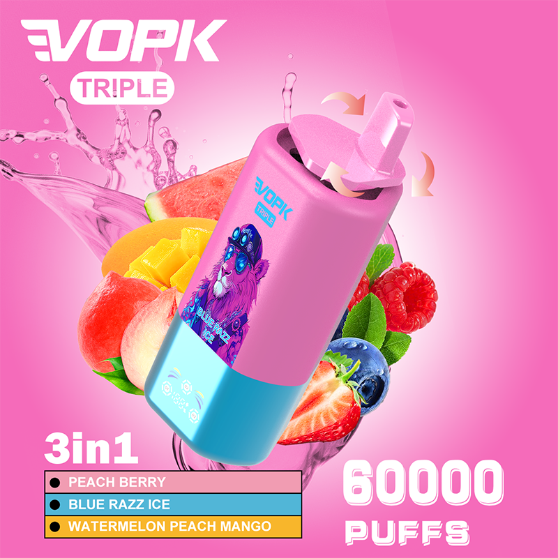 VOPK 3in1 60000 Puffs Disposable Vape Wholesale-650mAh battery, 54ml E-liquid,Multiple Nicotine 10 Flavors