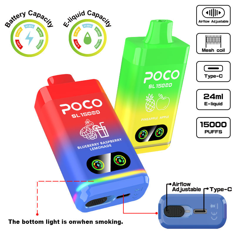 EU Warehouse POCO SL 15000 Puffs Disposable Vape Wholesale