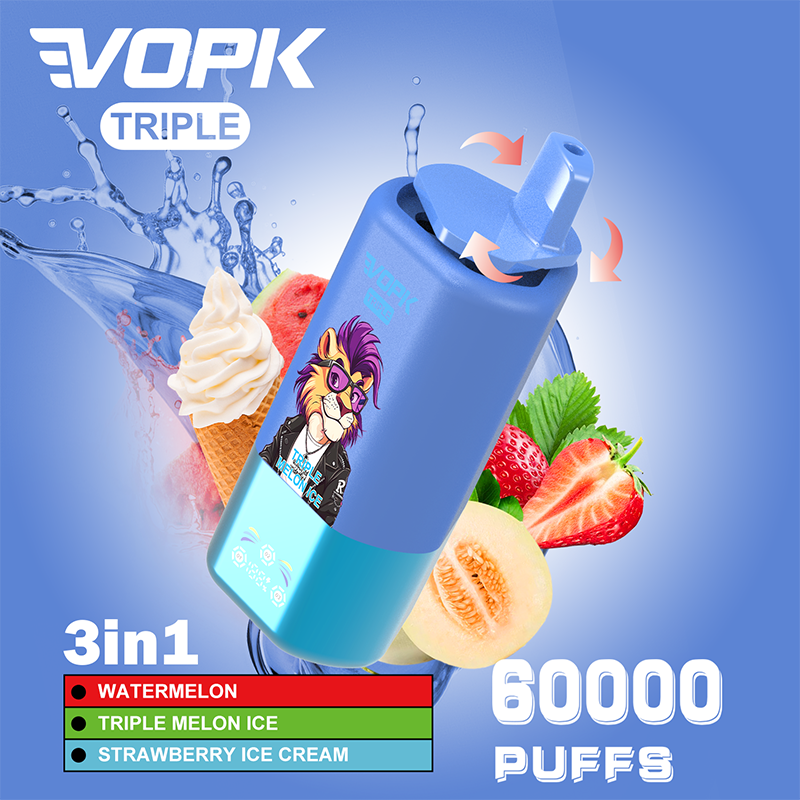 VOPK 3in1 60000 Puffs Disposable Vape Wholesale-650mAh battery, 54ml E-liquid,Multiple Nicotine 10 Flavors