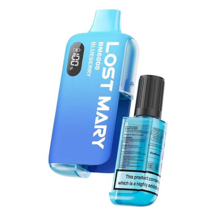 Lost Mary BM6000 Einweg-Vape-Kit, USB-C, 10 ml E-Liquid-Kapazität, 650 mAh Akku, wiederaufladbar, TPD-konform (UK)