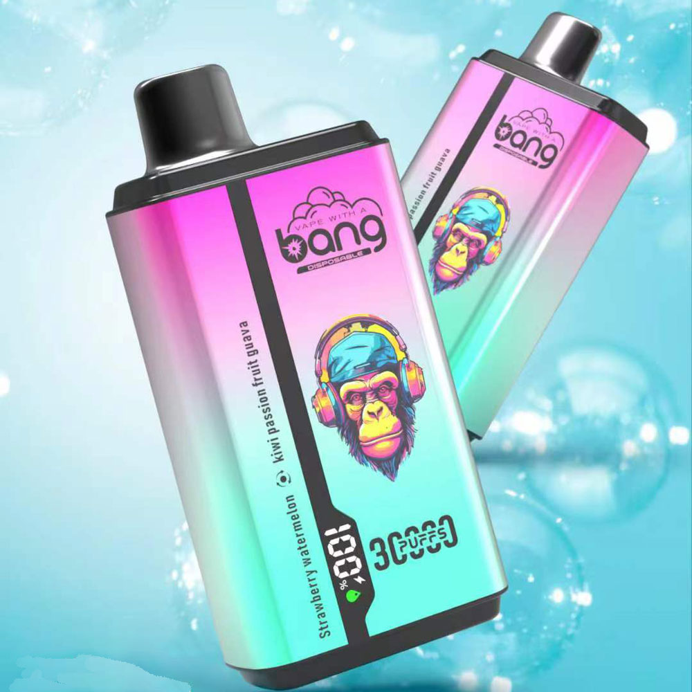 Bang 30000 puffs vape double flavor pods digital puff Rotating cigarette holder -550mAh Battery. 36ml E-liquid. Multiple Nicotine 12 Flavors