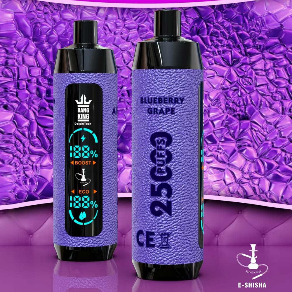 BANG KING Original 25000 puffs 25K Shisha Hookah Delphi Tech Al Fakher 8000 pro max disposable vape-650mAh Battery. 30ml E-liquid. Multiple Nicotine 12 Flavors
