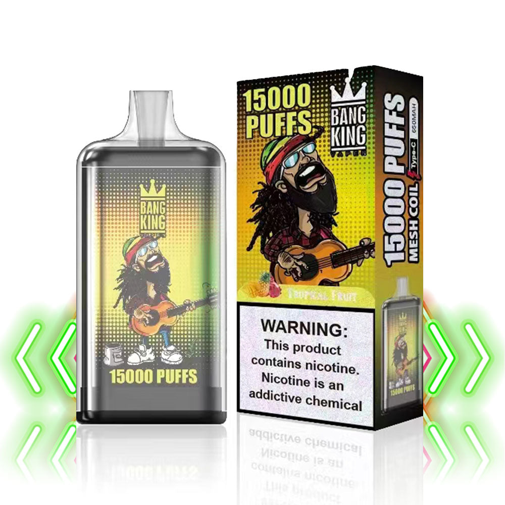 BANG KING Original 15k puffs 15000 vape 0% 2% 5%  free shipping France Germany-550mAh Battery. 25ml E-liquid. Multiple Nicotine 20 Flavors