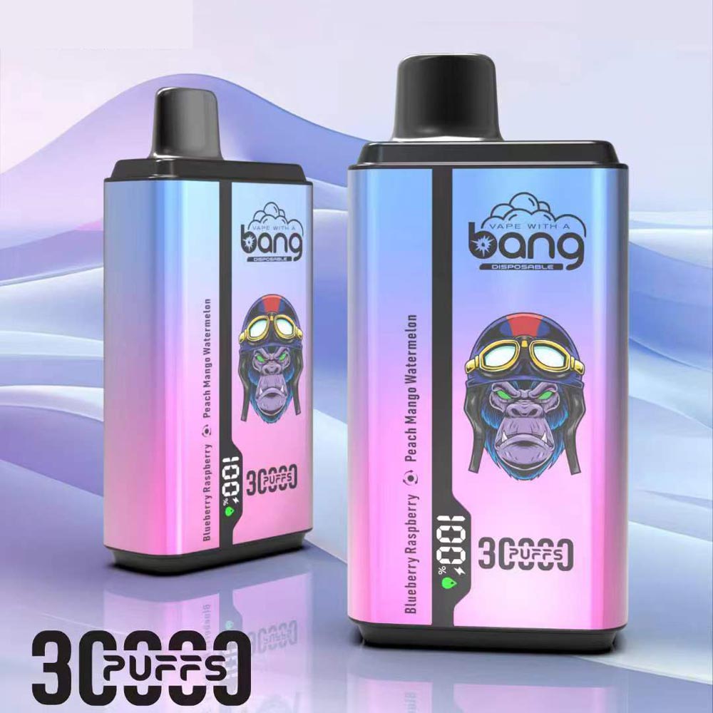 Bang 30000 puffs vape double flavor pods digital puff Rotating cigarette holder -550mAh Battery. 36ml E-liquid. Multiple Nicotine 12 Flavors