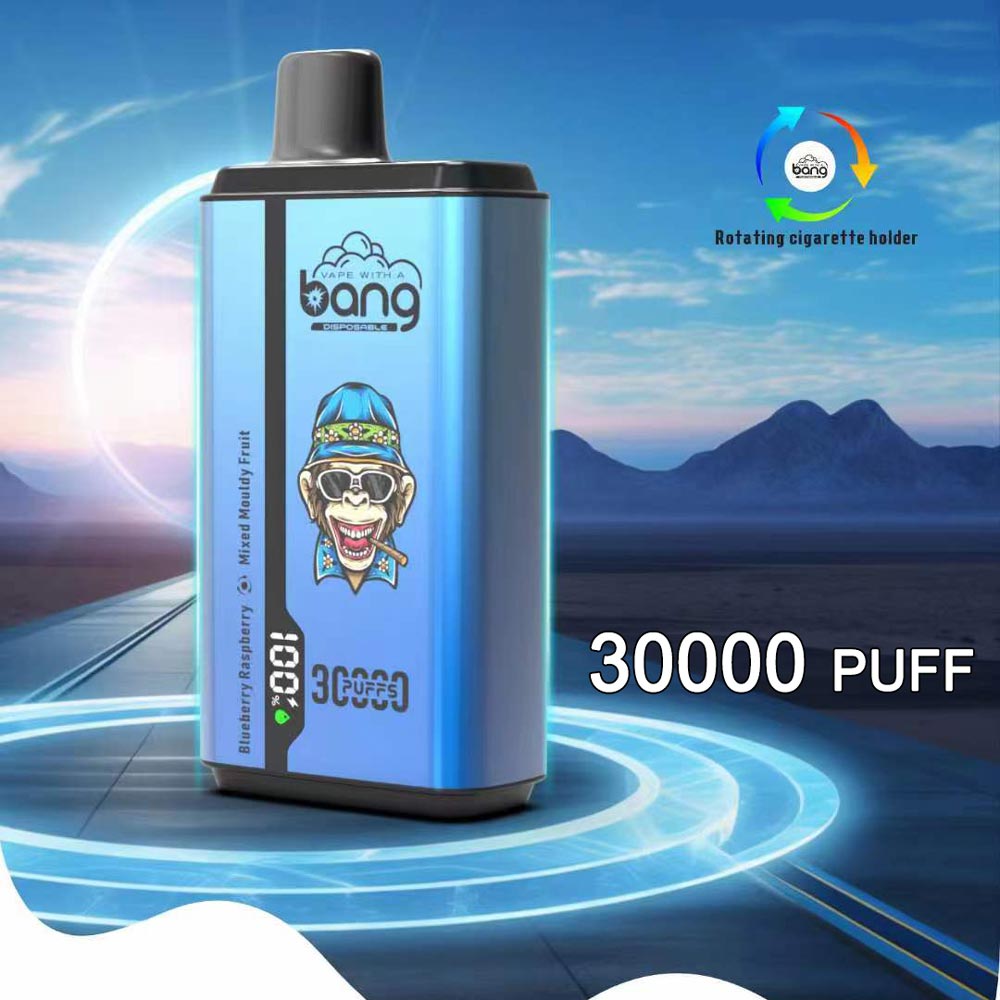 Bang 30000 puffs vape double flavor pods digital puff Rotating cigarette holder -550mAh Battery. 36ml E-liquid. Multiple Nicotine 12 Flavors
