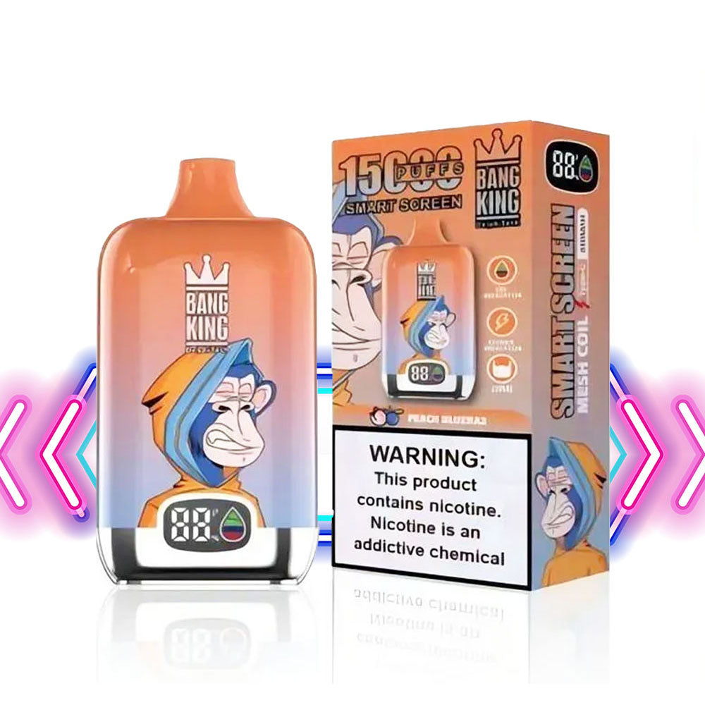 BANG KING Vape Original  15000 Puffs Digital Price Free Shipping Sweden Romania Italy Germany-650mAh Battery. 25ml E-liquid. Multiple Nicotine 10 Flavors