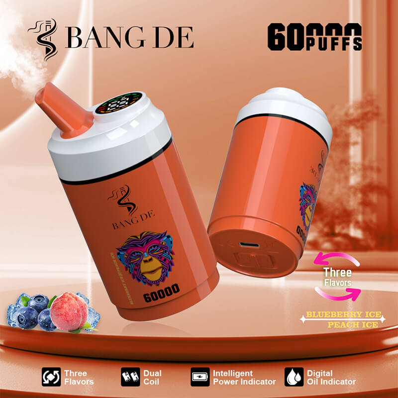 Bang DE 60K 3 in 1 Flavors Hot-Selling Model Wholesale Deal-850mAh battery. 60ml E-liquid. Multiple Nicotine 12 Flavors