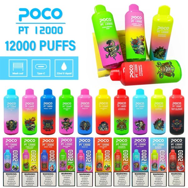 10000 Puff Disposable Vape - 20mL 5% Nic Salt. 10 Flavors