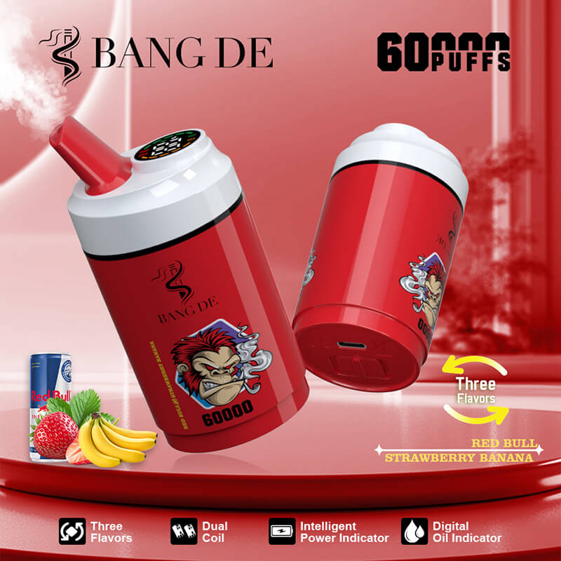 Bang DE 60K 3 in 1 Flavors Hot-Selling Model Wholesale Deal-850mAh battery. 60ml E-liquid. Multiple Nicotine 12 Flavors
