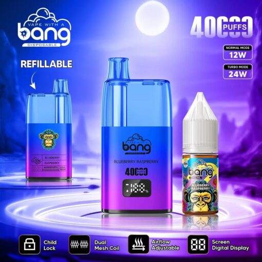 Bang 40000 Puffs Disposable Vape - 10ml E-Liquid. 650mAh Battery 12 Flavors