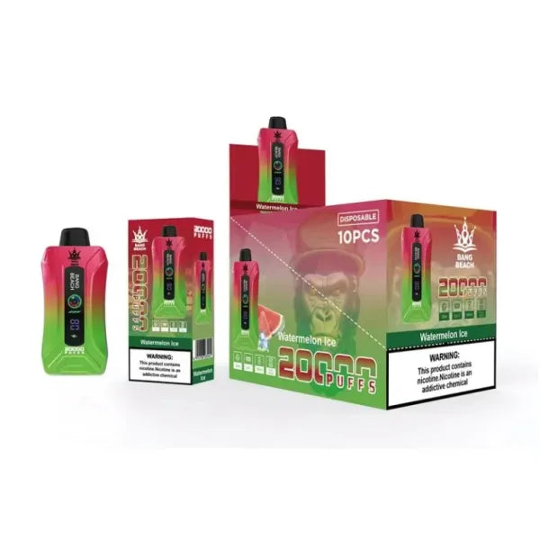 Bang Beach 20000 Puffs Disposable Vape(0% to 5% Nicotine) - 35ml E-Liquid. 650mAh Battery