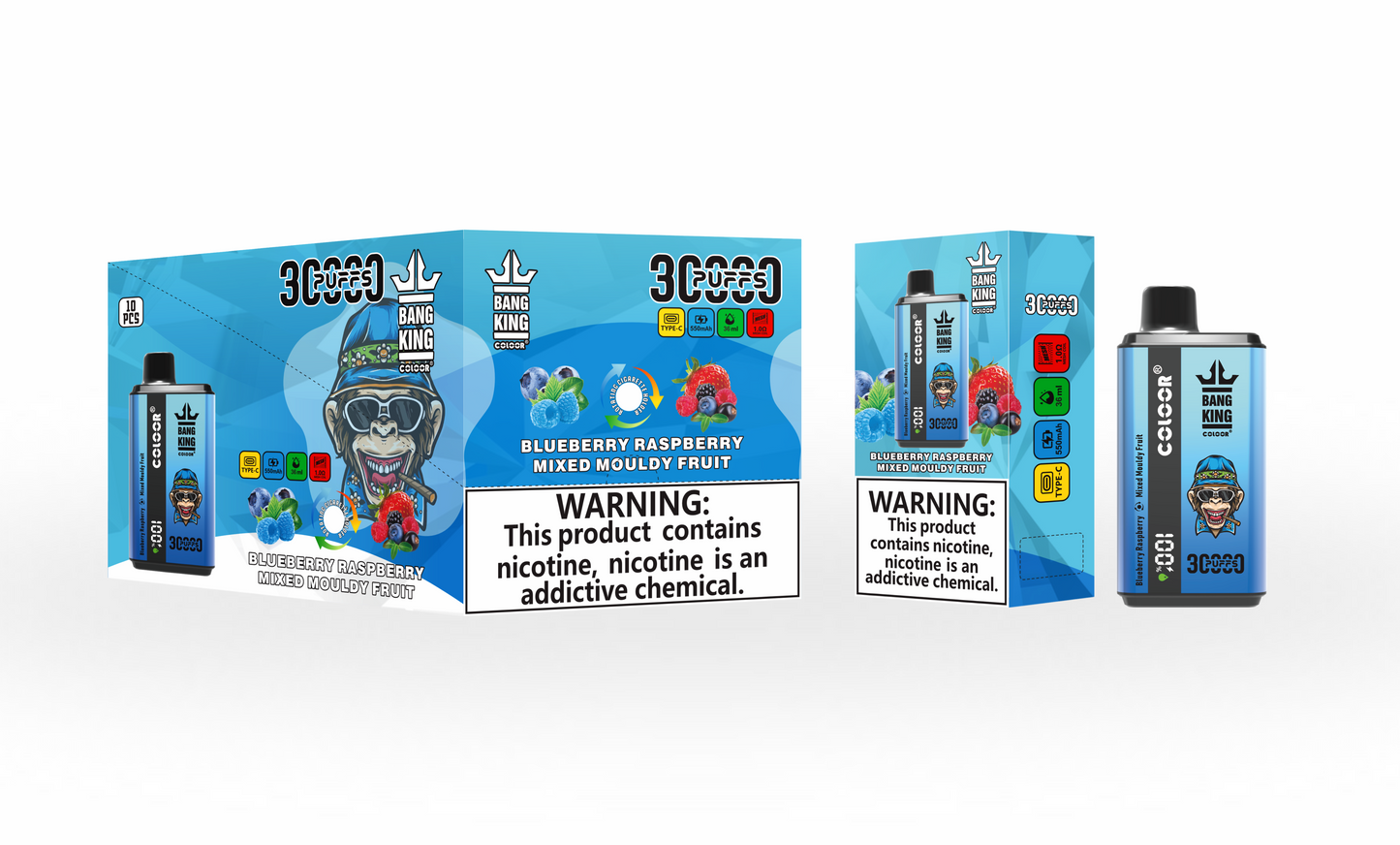Bang Kingdoms Rex 30000 Puffs Disposable Vape | 0%-5% Nicotine  - 36ml E-Liquid, 650mAh Battery