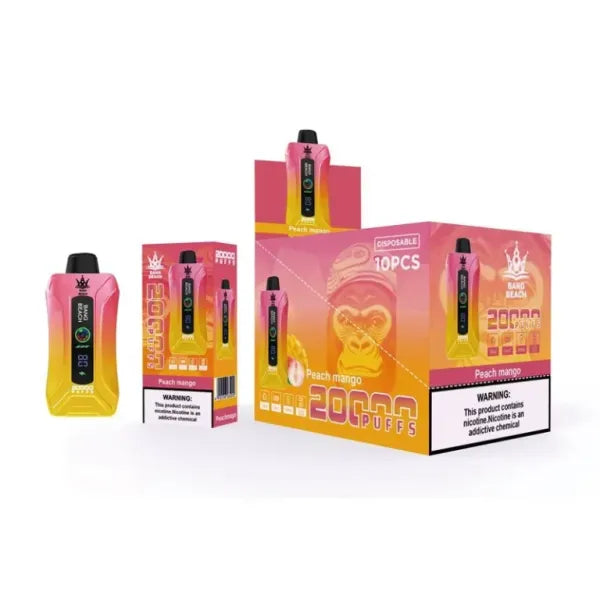Bang BEACH 20000 Puffs 20K -  5% Nic Salt. Smart Display-650mAh Battery. 35ml E-liquid. Multiple Nicotine 12 Flavors