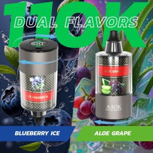 AAOK elektronische Wasserpfeife (E-Shisha) 110.000 Züge 60 ml Pod-System Wasserpfeife Vape 