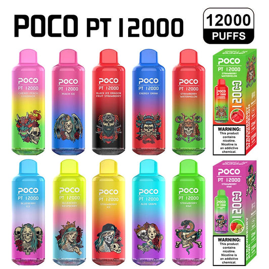 Poco PT12000 Puffs 12000 Züge Einweg-Vape-Puff 12k Raucher Dampfer im EU-Lager 