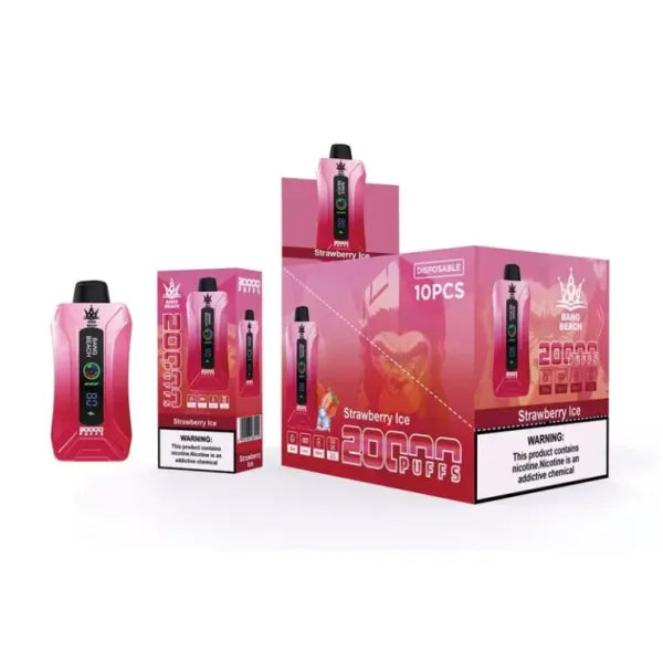 Bang BEACH 20000 Puffs 20K -  5% Nic Salt. Smart Display-650mAh Battery. 35ml E-liquid. Multiple Nicotine 12 Flavors