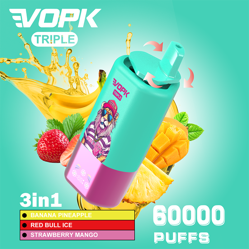 VOPK 3in1 Einweg-E-Zigarette für 60.000 Züge (Großhandel) 