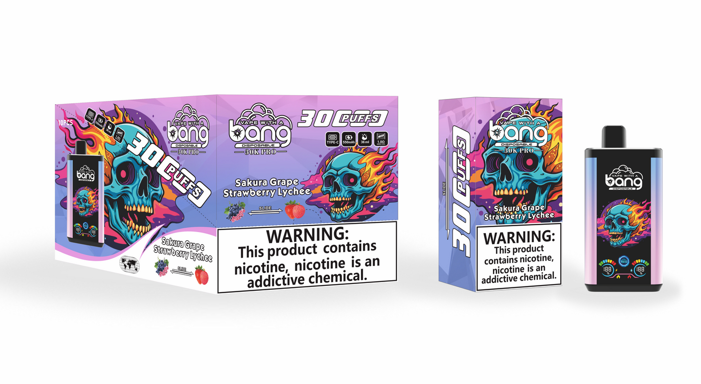 Bang 30000 PRO 30k puffs Disposable Vape 850mah  16 Flavors