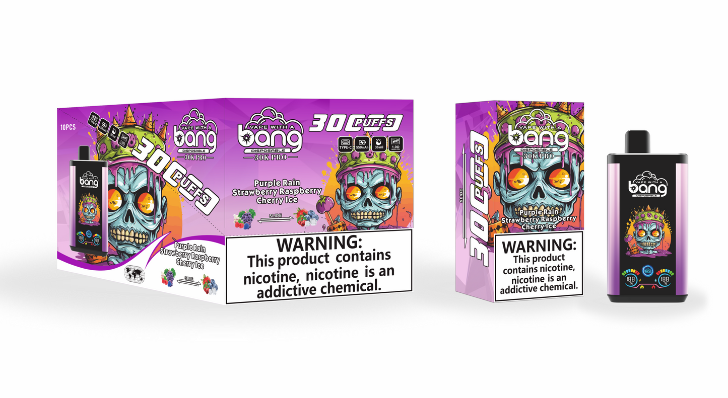 Bang 30000 PRO 30k puffs Disposable Vape 850mah  16 Flavors