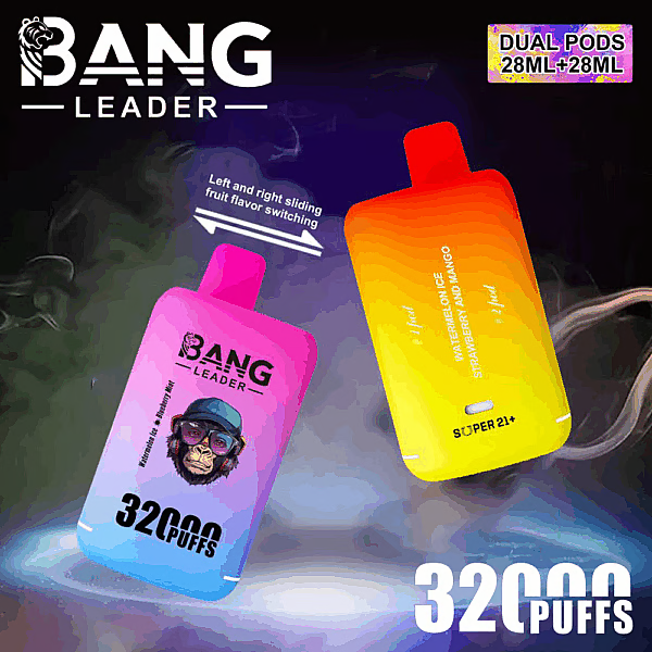 BANG LEADER 32000 Puffs Disposable Vape Wholesale-650mAh Battery. 28ml E-liquid. Multiple Nicotine 12 Flavors