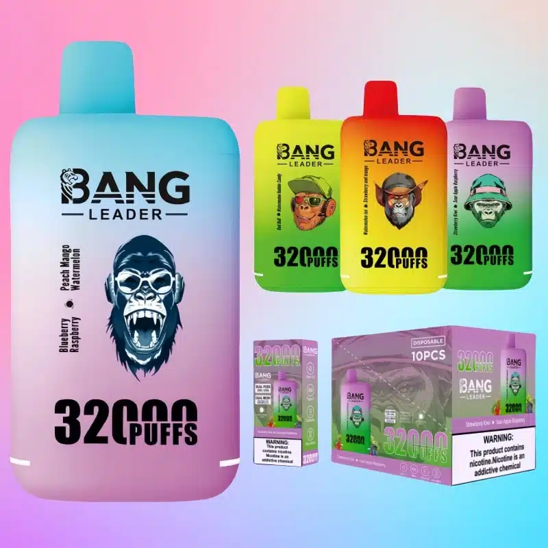 BANG LEADER 32000 Puffs Disposable Vape Wholesale-650mAh Battery. 28ml E-liquid. Multiple Nicotine 12 Flavors