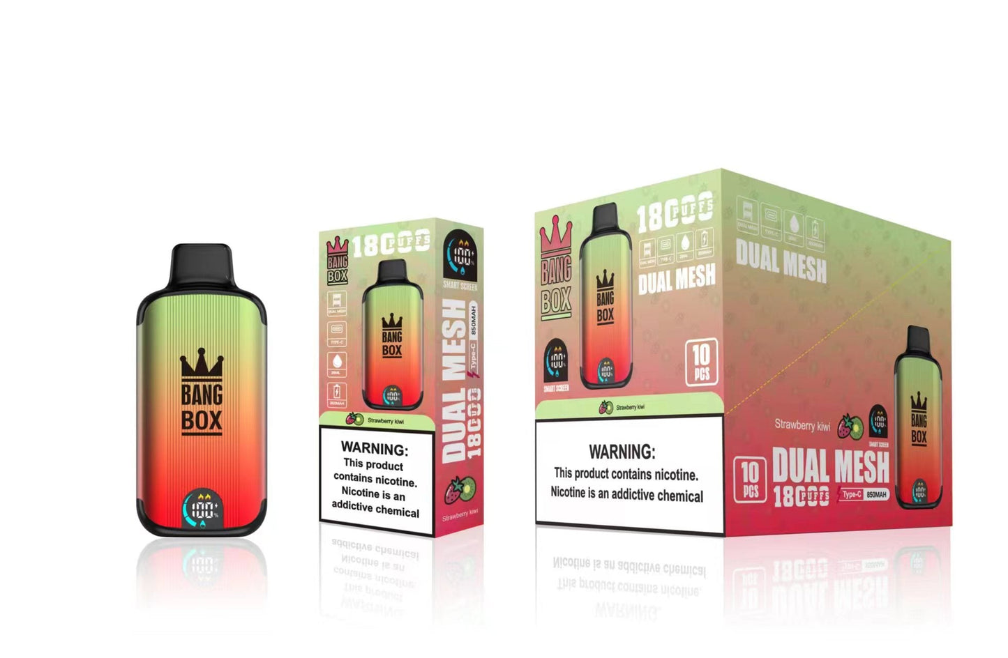 BANGBOX 18000 Puffs Disposable Vape Wholesale-850mAh Battery. 40ml E-liquid. Multiple Nicotine 12 Flavors