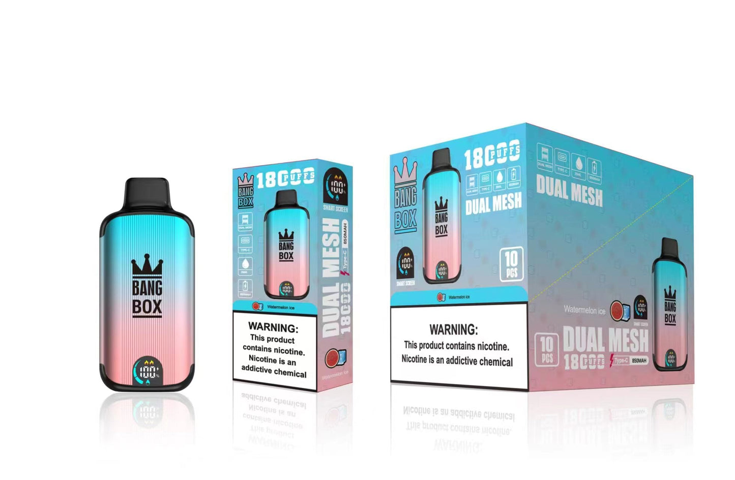 BANGBOX 18000 Puffs Disposable Vape Wholesale-850mAh Battery, 40ml E-liquid, Multiple Nicotine 12 Flavors