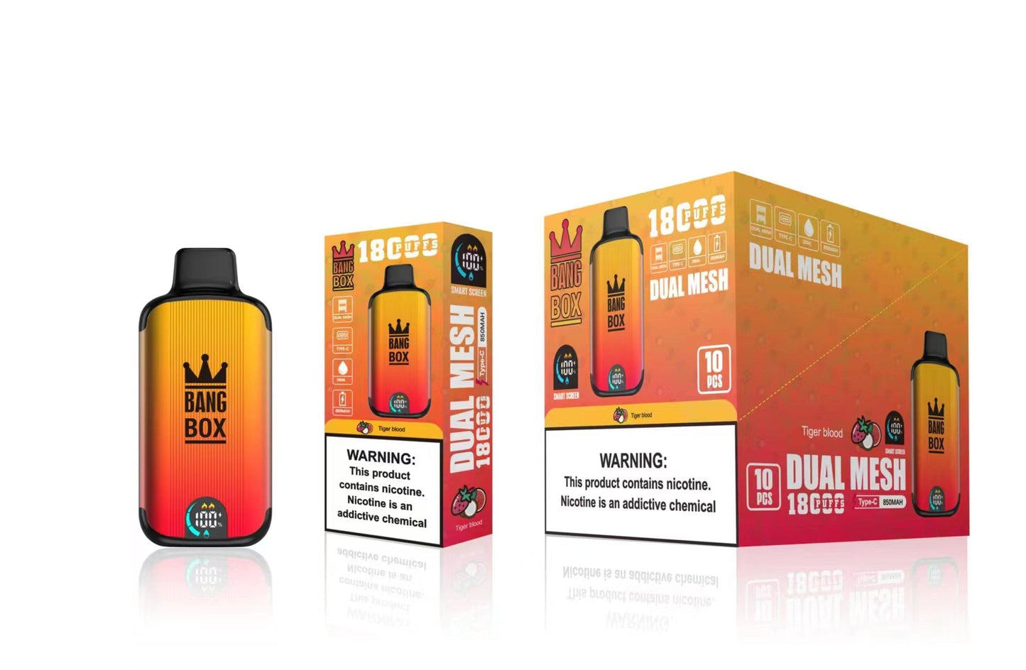 BANGBOX 18000 Puffs Disposable Vape Wholesale-850mAh Battery, 40ml E-liquid, Multiple Nicotine 12 Flavors