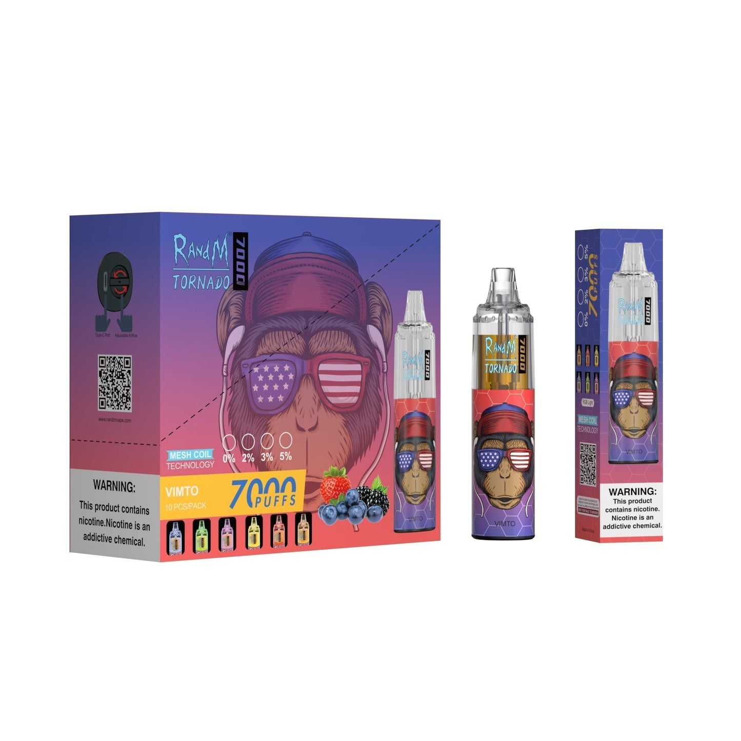 RAndM Tornado 7000 Puffs Disposable Vape Pack Of 10