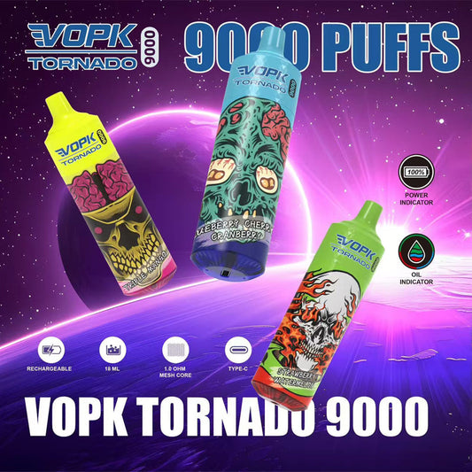 VOPK TORNADO 9000 Züge Einweg-E-Zigarette Großhandel 