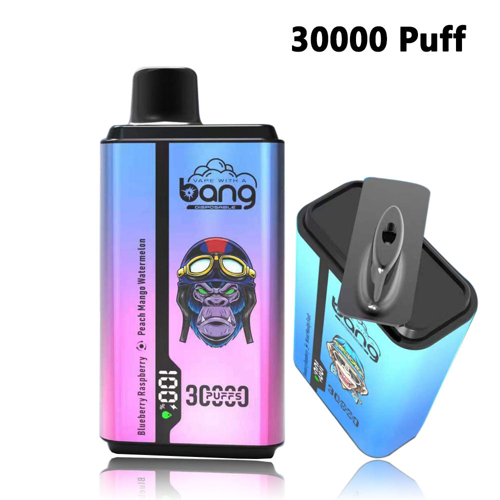 Bang 30000 puffs vape double flavor pods digital puff Rotating cigarette holder -550mAh Battery. 36ml E-liquid. Multiple Nicotine 12 Flavors