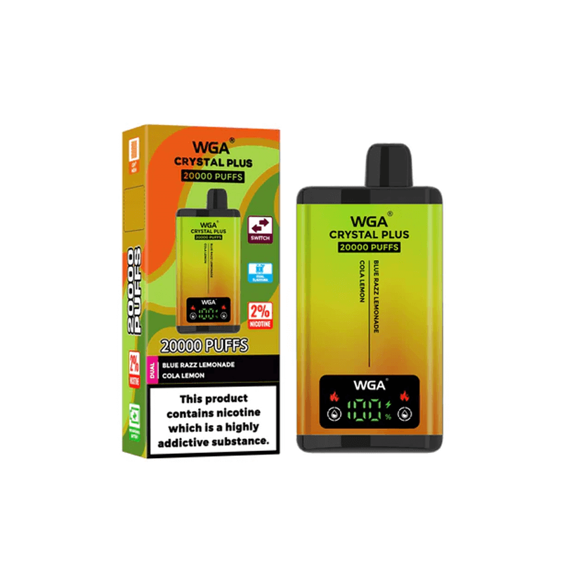 WGA Crystal PLUS SMART double flavor 20000 puff Disposable Vape Wholesale，650 mAh 25 ML  15 Flavors