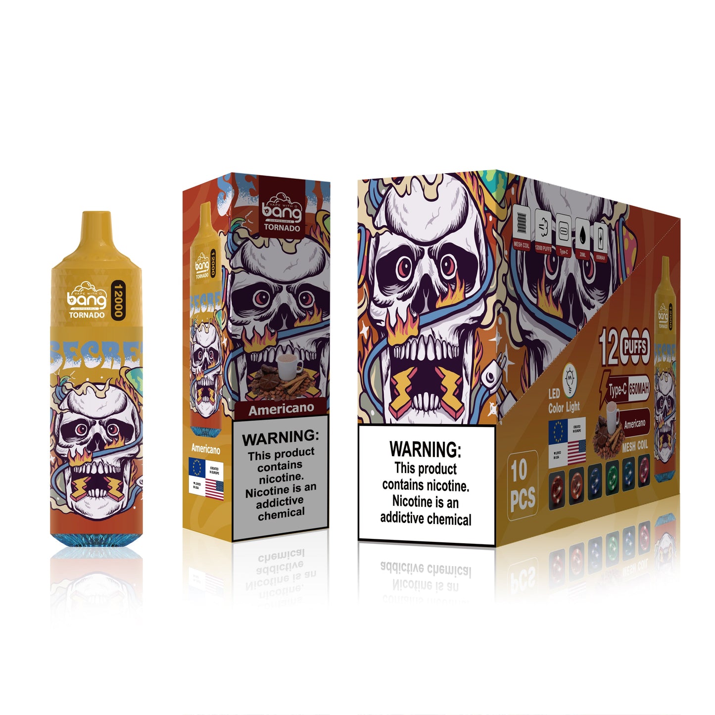 BangKing 12000 Puffs Smart Full Screen Turn Ice Wholesale Disposable Vape Puff 12k Prefilled Pod-850mAh Battery. 40ml E-liquid. Multiple Nicotine 12 Flavors