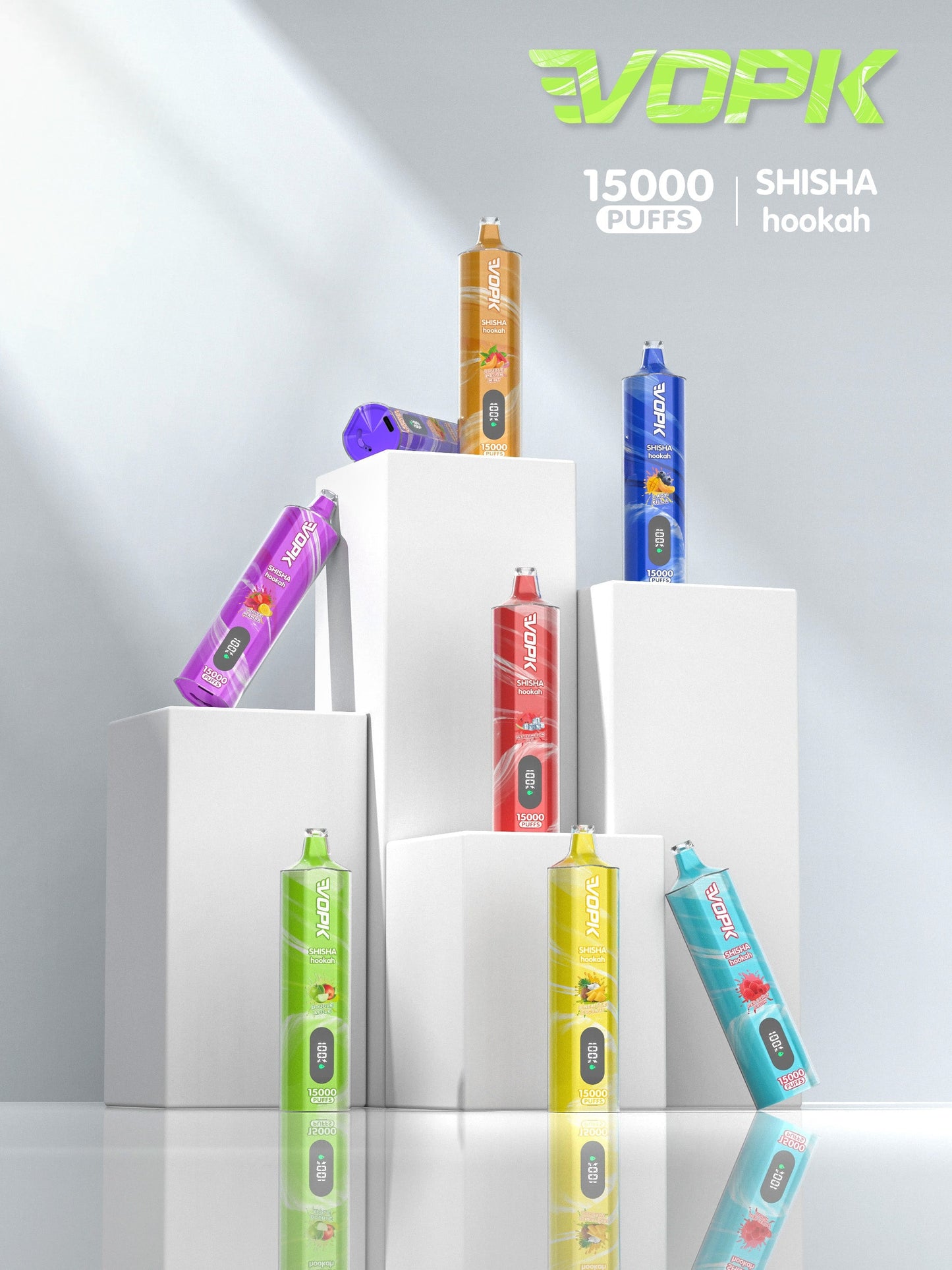 VOPK SHISHA  15000 Puffs Disposable Vape Wholesale-600mAh battery, 16ml E-liquid,Multiple Nicotine 12 Flavors