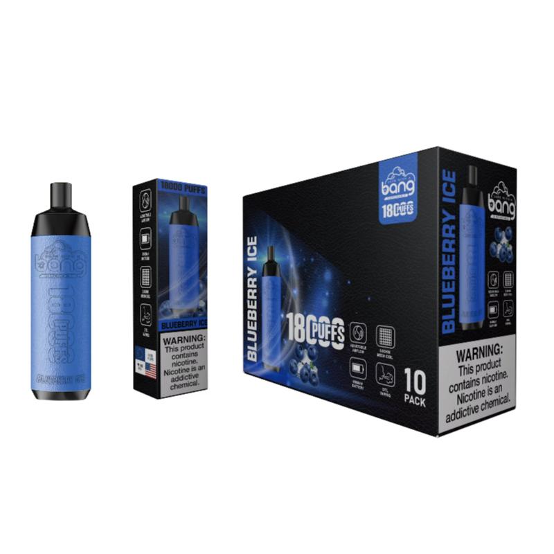 BANG 18000 Puffs Disposable Vape Wholesale-600mAh Battery. 22ml E-liquid. Multiple Nicotine 12 Flavors