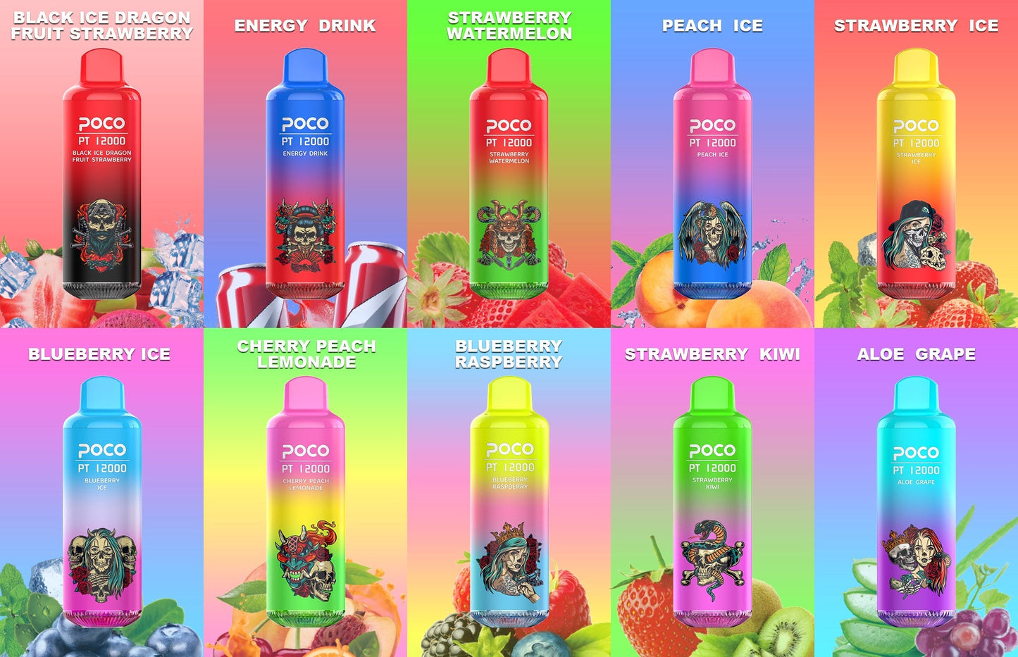 EU Warehouse POCO PT 12000 Puffs Disposable Vape Wholesale