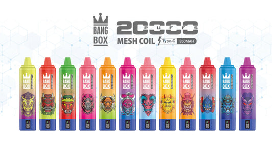 Bangbox 20000puff vape Led display battery .26ML 850MAH .12 Flavor Display