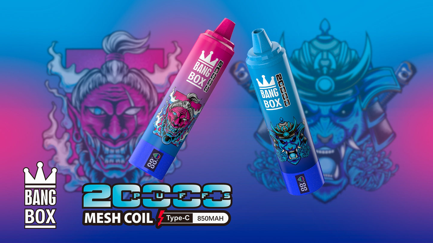Bangbox 20000puff vape Led display battery .26ML 850MAH .12 Flavor Display