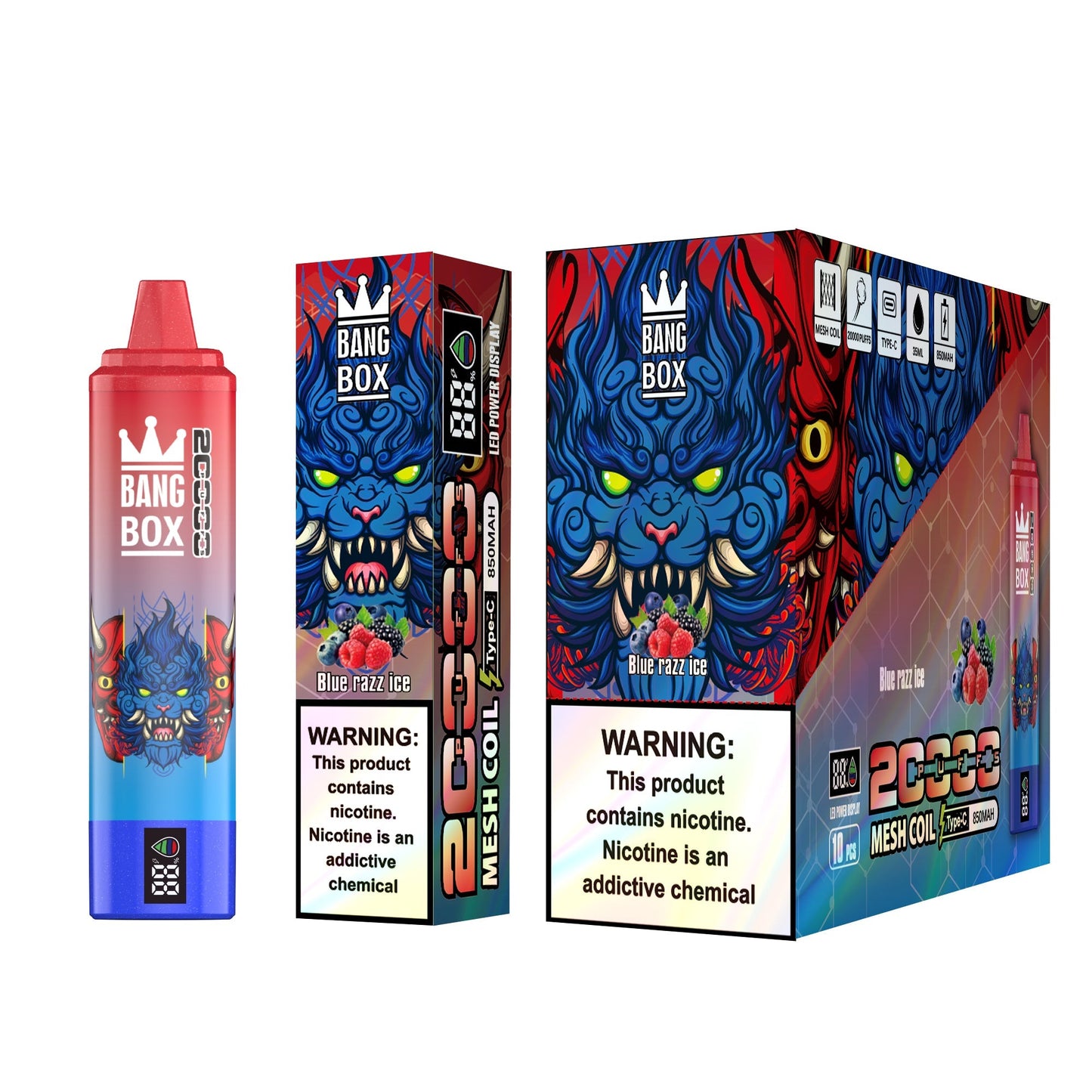BANGBOX 20000 Puffs Disposable Vape Wholesale-850mAh Battery. 35ml E-liquid. Multiple Nicotine 12 Flavors