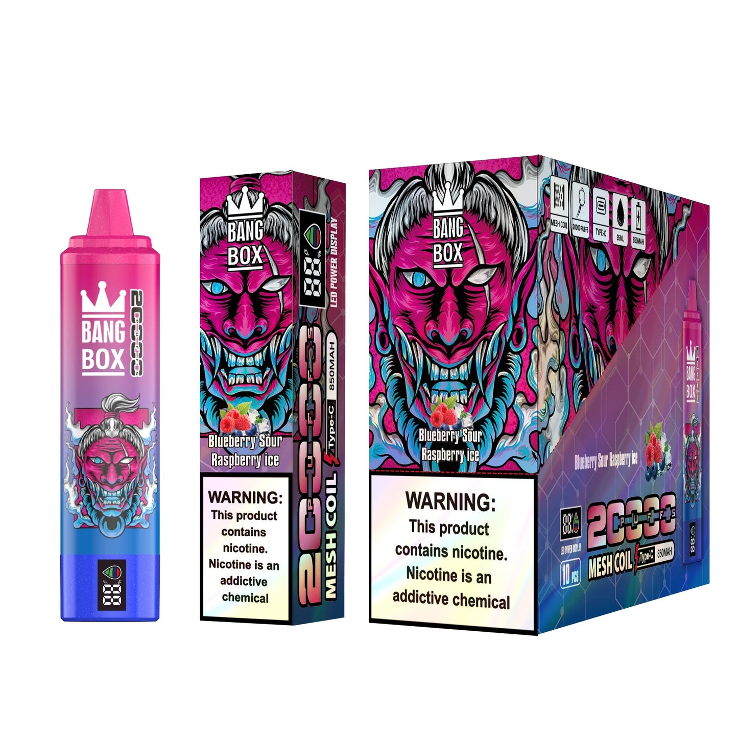 BANGBOX 20000 Puffs Disposable Vape Wholesale-850mAh Battery. 35ml E-liquid. Multiple Nicotine 12 Flavors